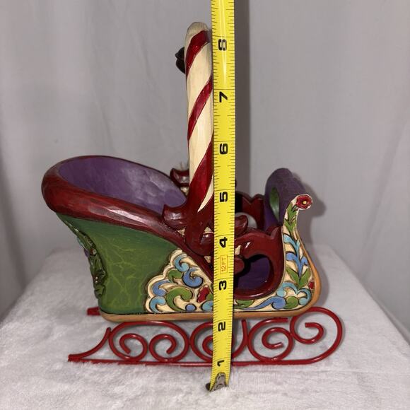 Jim Shore Christmas “Jingle All The Way” Sleigh With 3 Ornaments - Picture 15 of 16